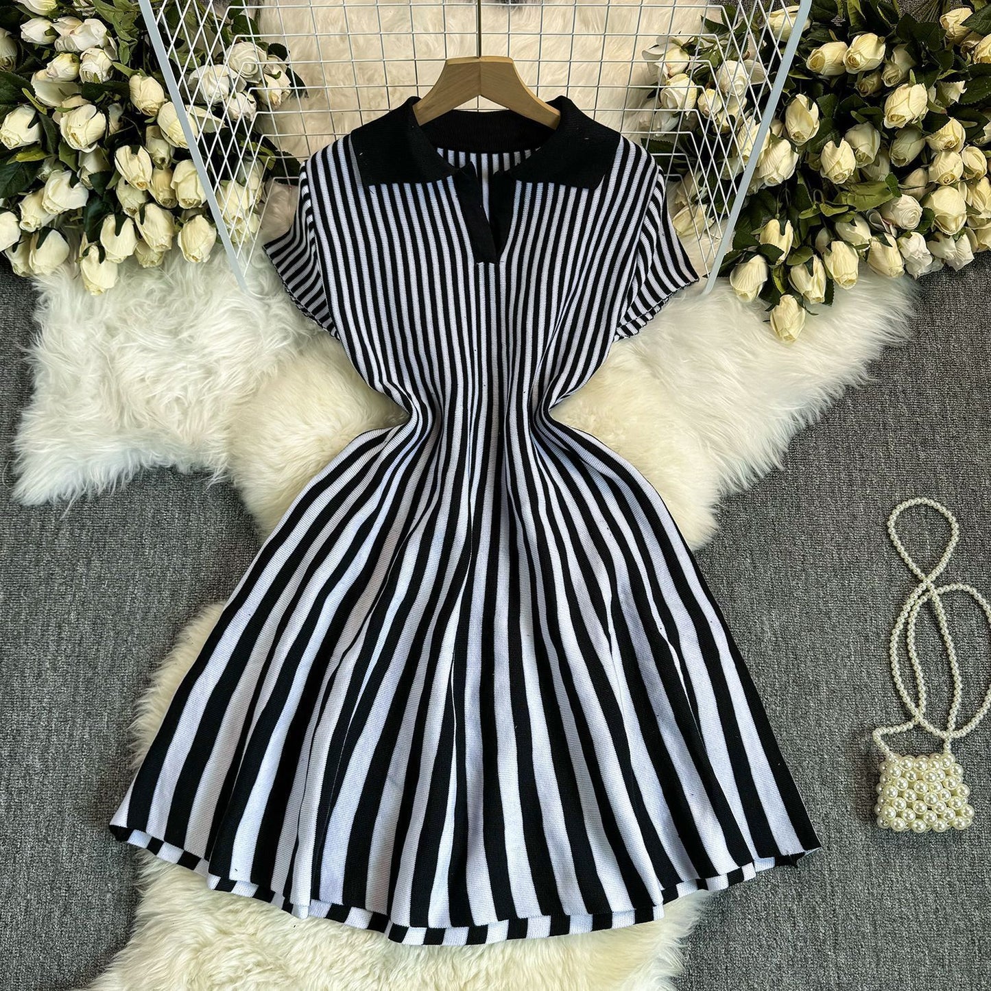 RetroLine Robe Pull Rayée Chic