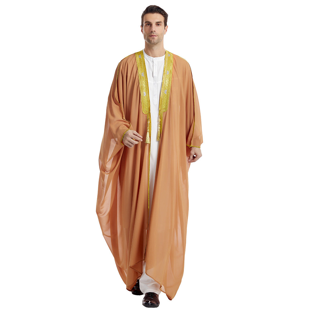 Rachid – Robe Homme Arabe Brodée à Manches Longues