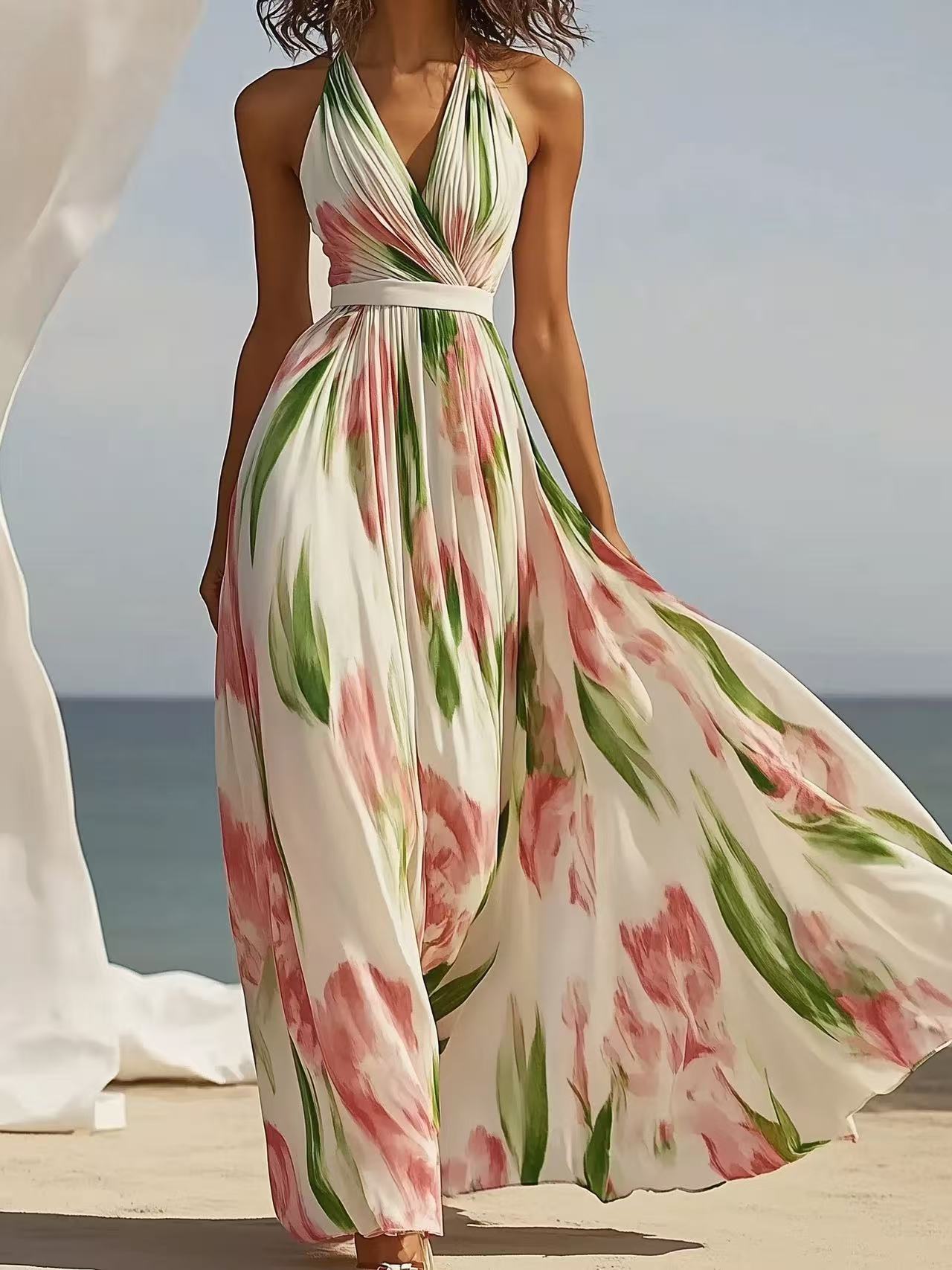 SunLush Robe Longue à Bretelles