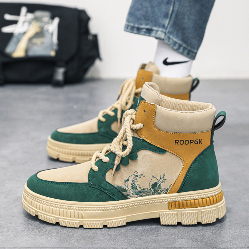 Men's Lace-up High-top Boots