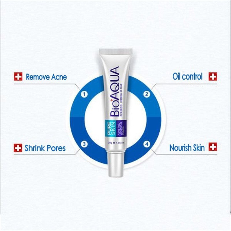🌿 Bioaqua – Crème Anti-Acné et Contrôle du Sébum 30g