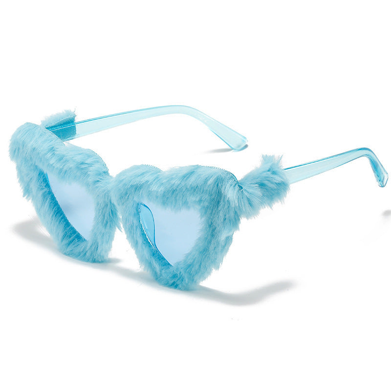 Fashion Plush Love Sunglasses Personality