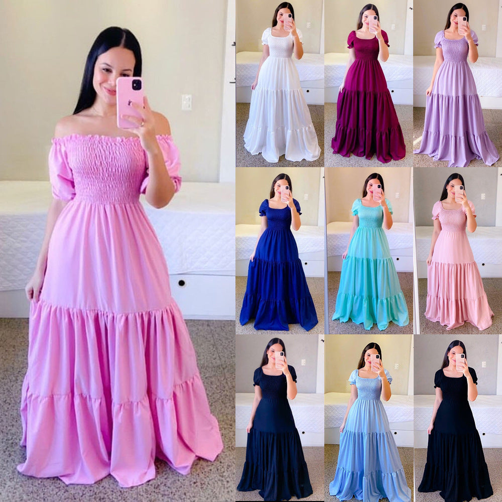 Robe "Amara" Féérie Florale & Épaules Dénudées
