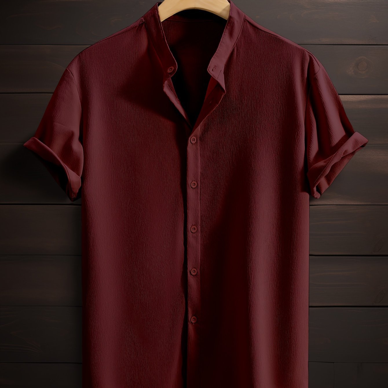 Amadou Breeze – Chemise Homme Casual Respirante Col Montant