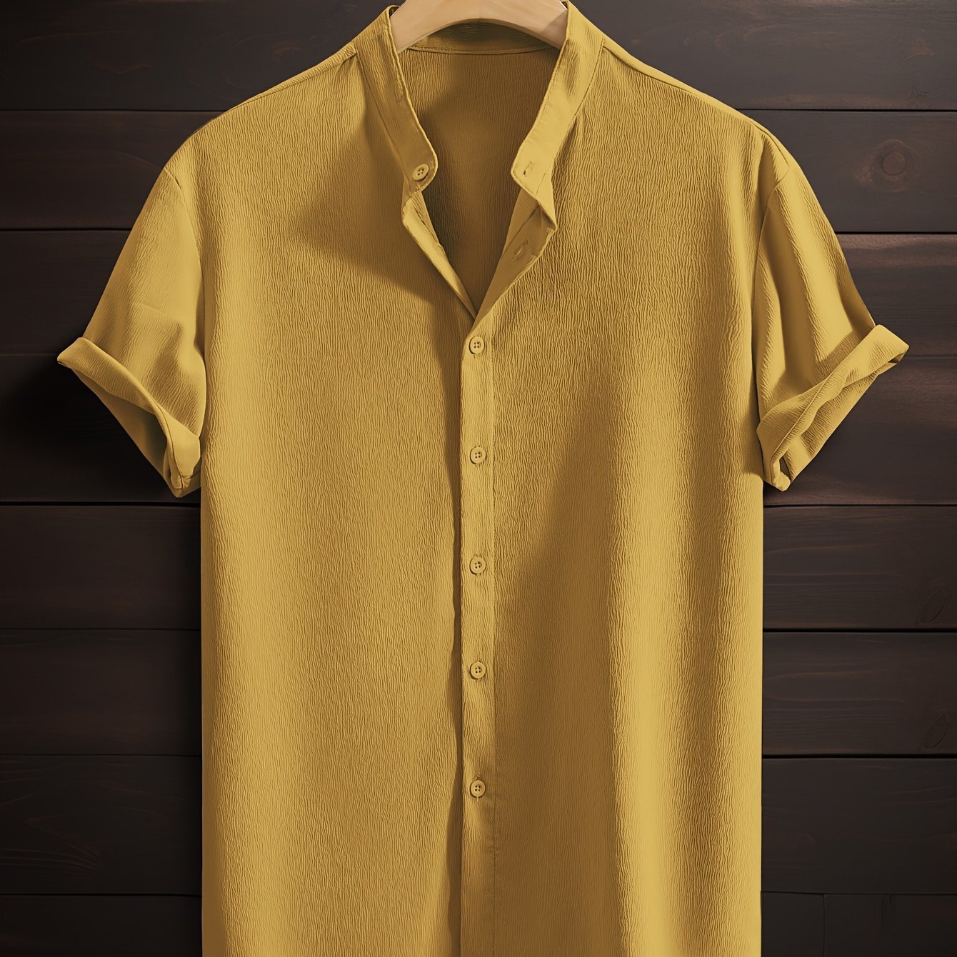Amadou Breeze – Chemise Homme Casual Respirante Col Montant