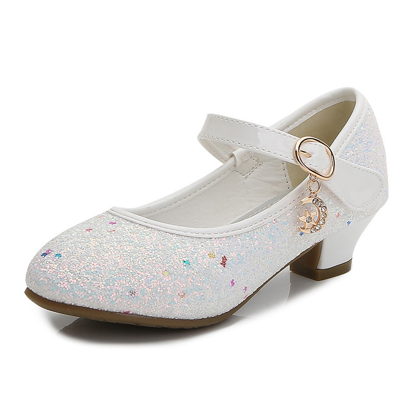 Girls Korean Style Princess Sequin Dance Shoes