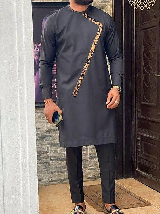 Fashion Men's Suit Printed Shirt