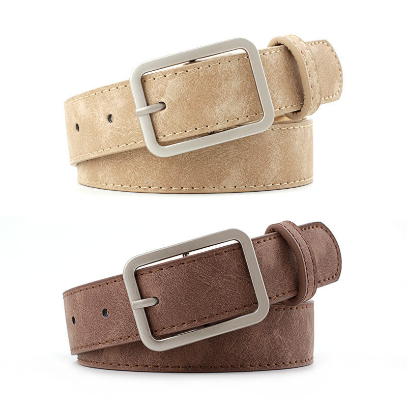 🔲 Ceinture Tendance à Boucle Carrée – Look Minimaliste & Stylé