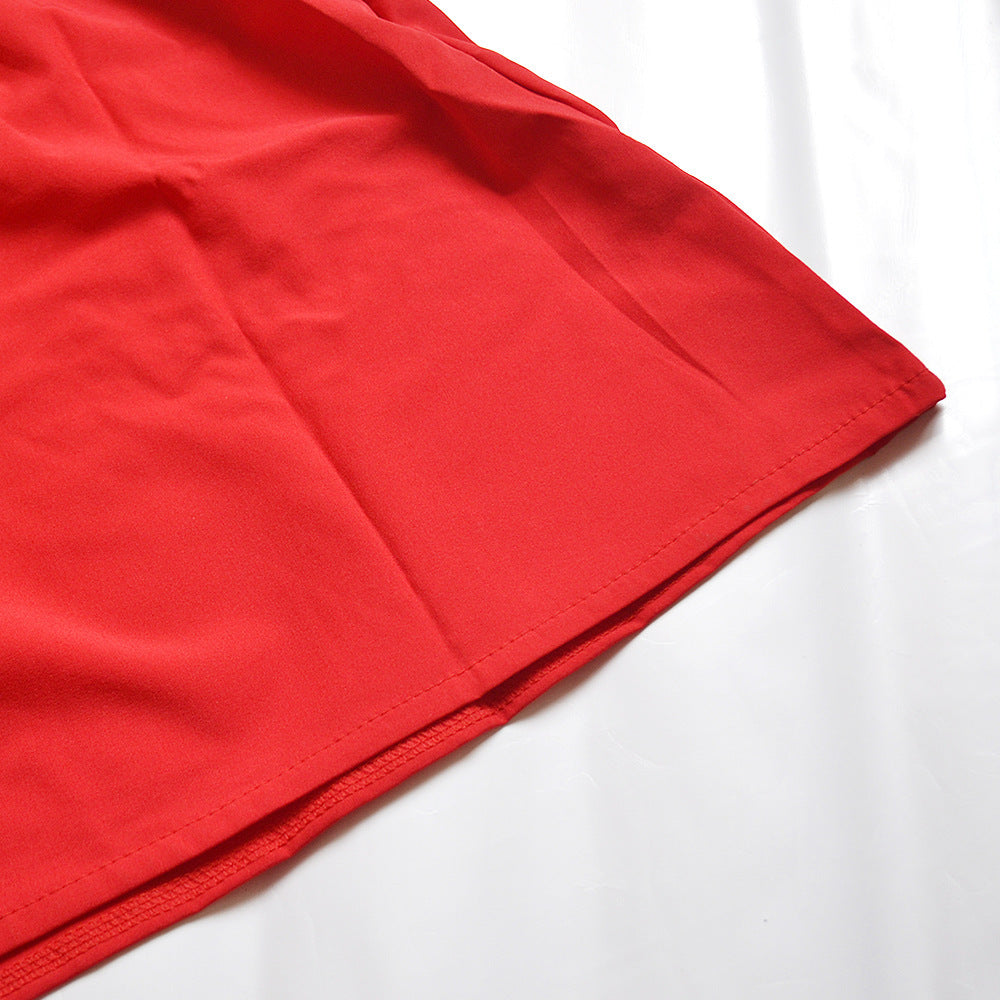 Tube Top Long-Sleeved Solid Color Suit