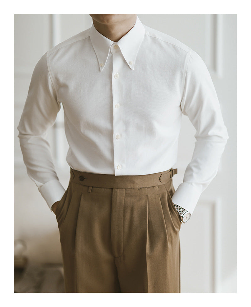 Spring Leisure Oxford Woven Shirts Male