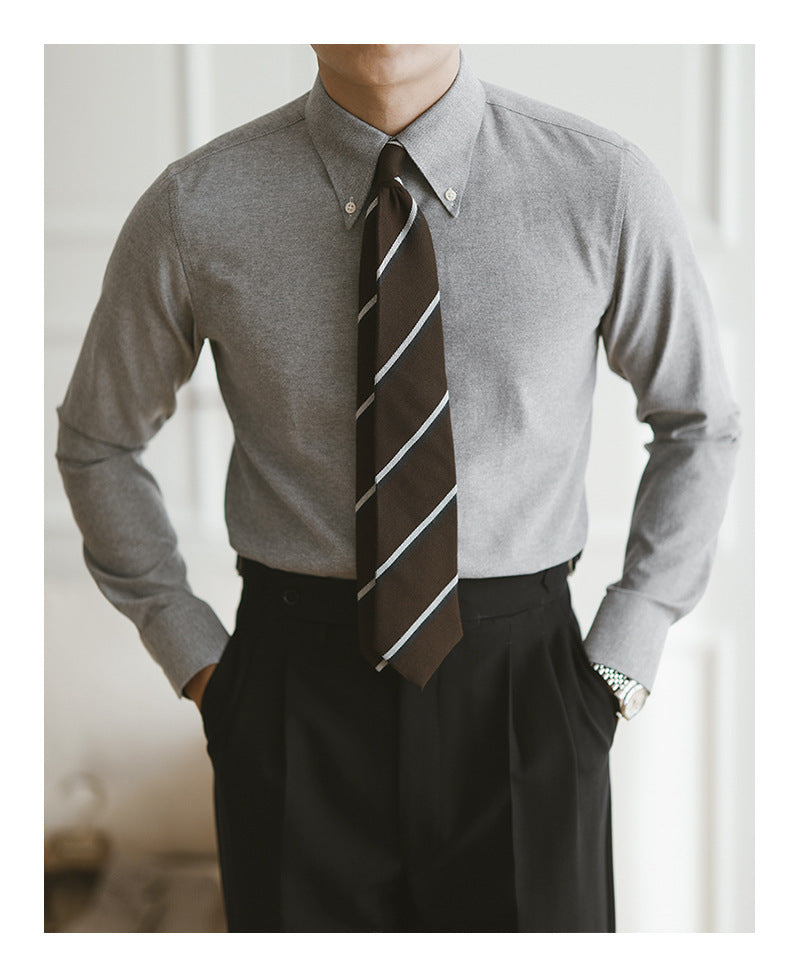 Spring Leisure Oxford Woven Shirts Male