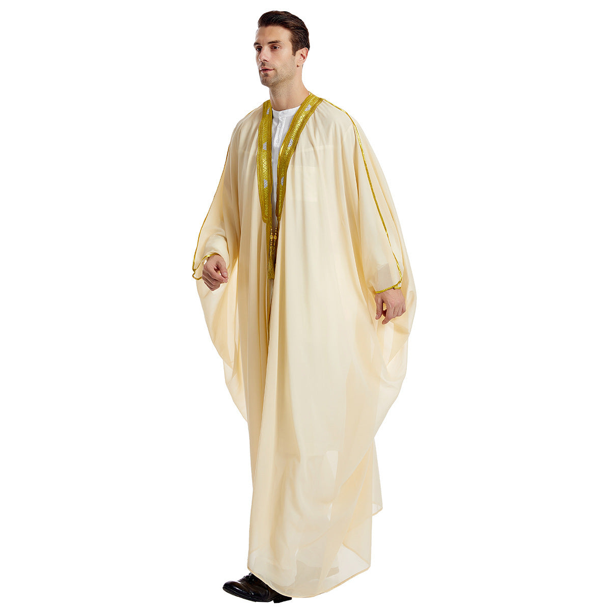 Rachid – Robe Homme Arabe Brodée à Manches Longues