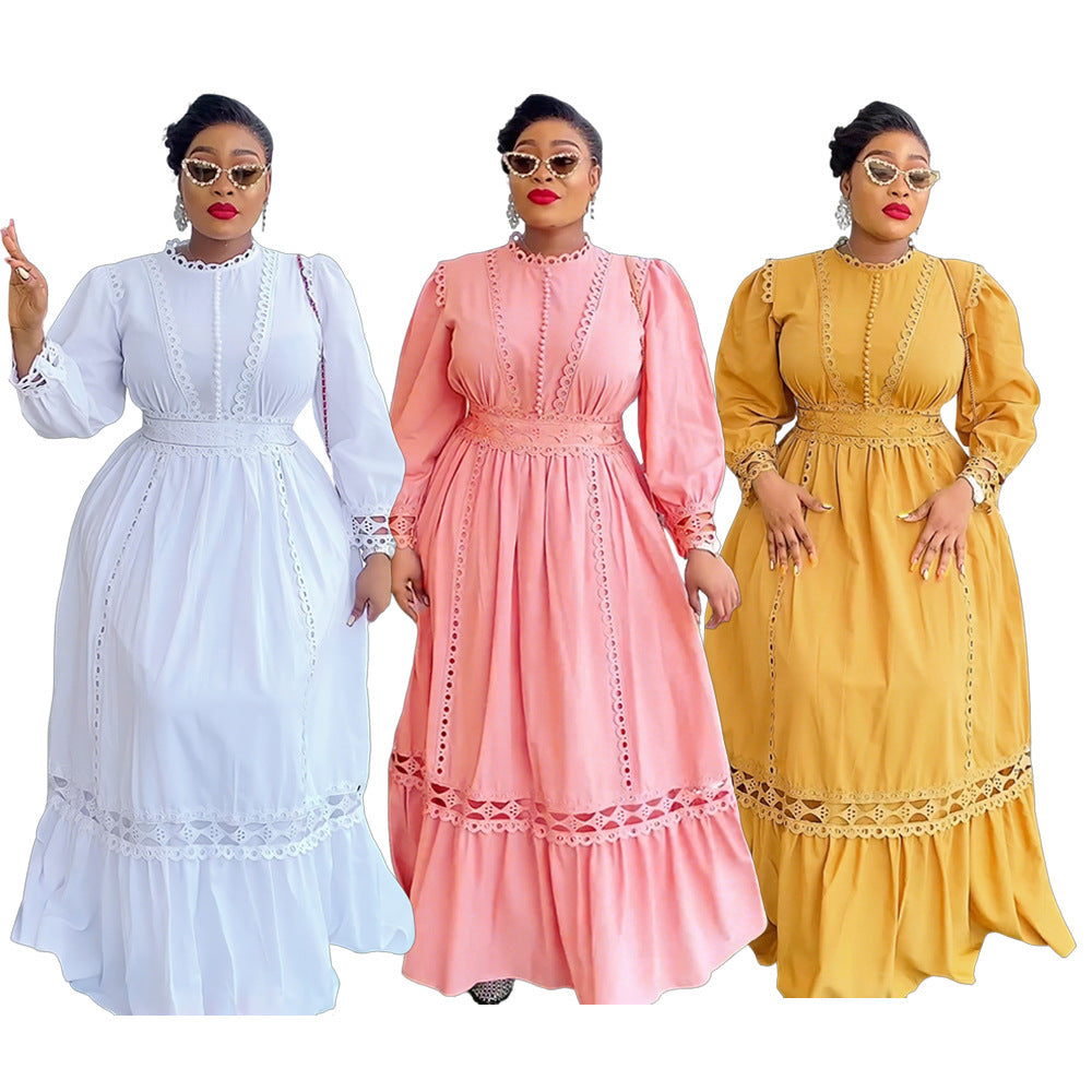 Robe "Ayo" Élégance Retro & Fleurs Crochetées