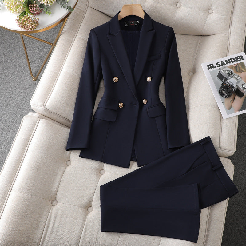 Power Chic – Tailleur Femme à Pantalon Évasé