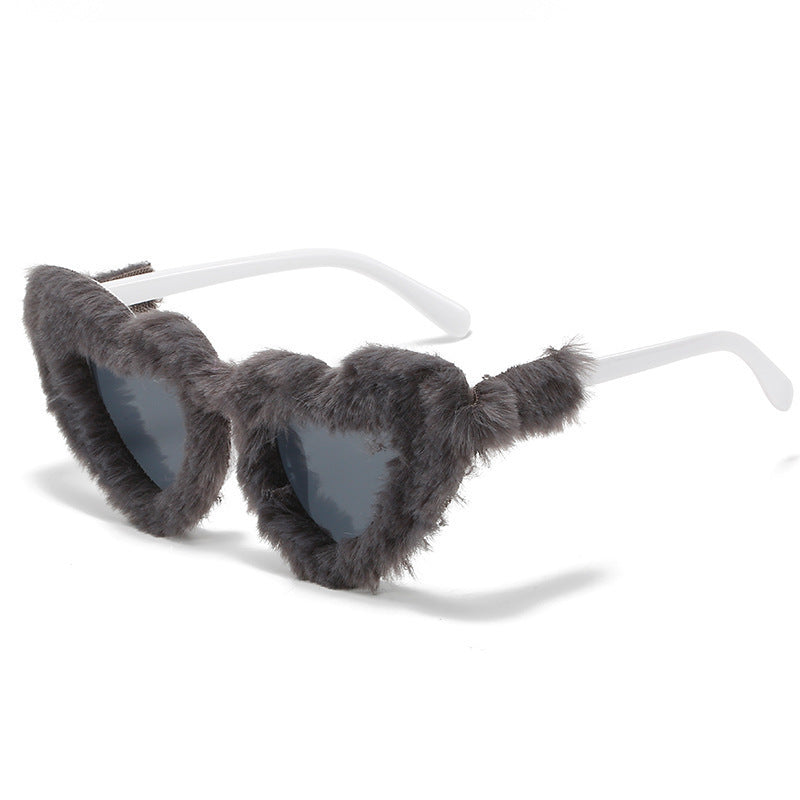 Fashion Plush Love Sunglasses Personality