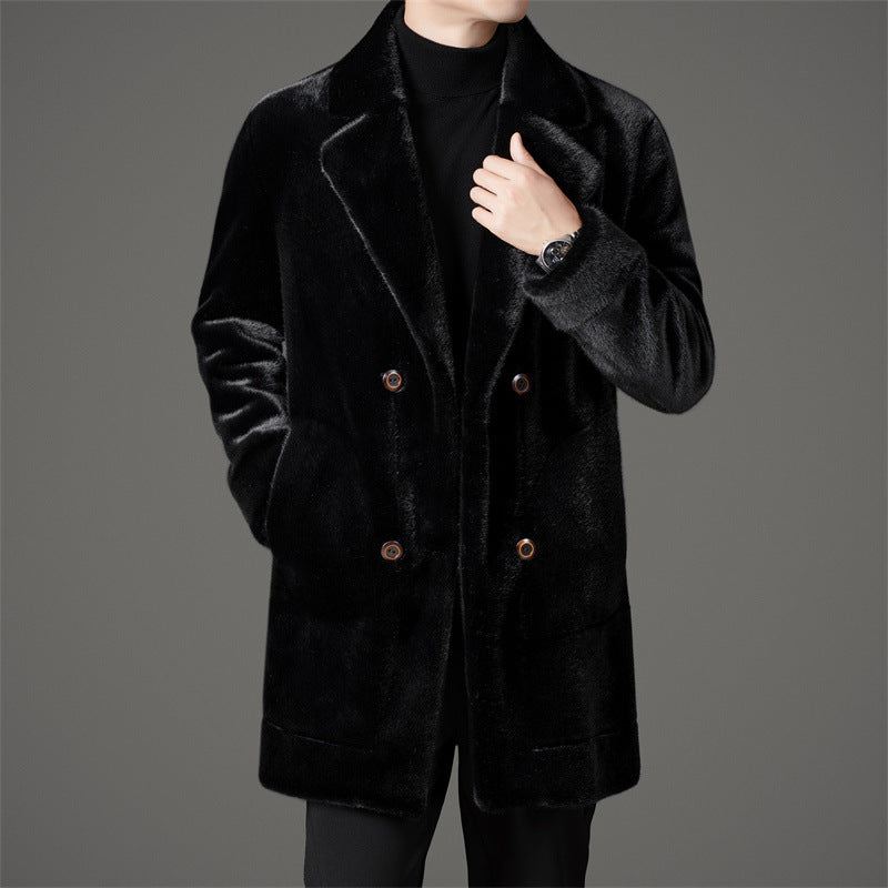 đ€ Younesâ Manteau chaud en fourrure de vison rĂ©versible