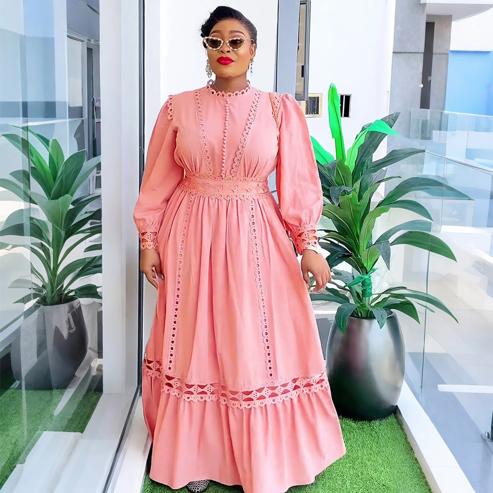 Robe "Ayo" Élégance Retro & Fleurs Crochetées