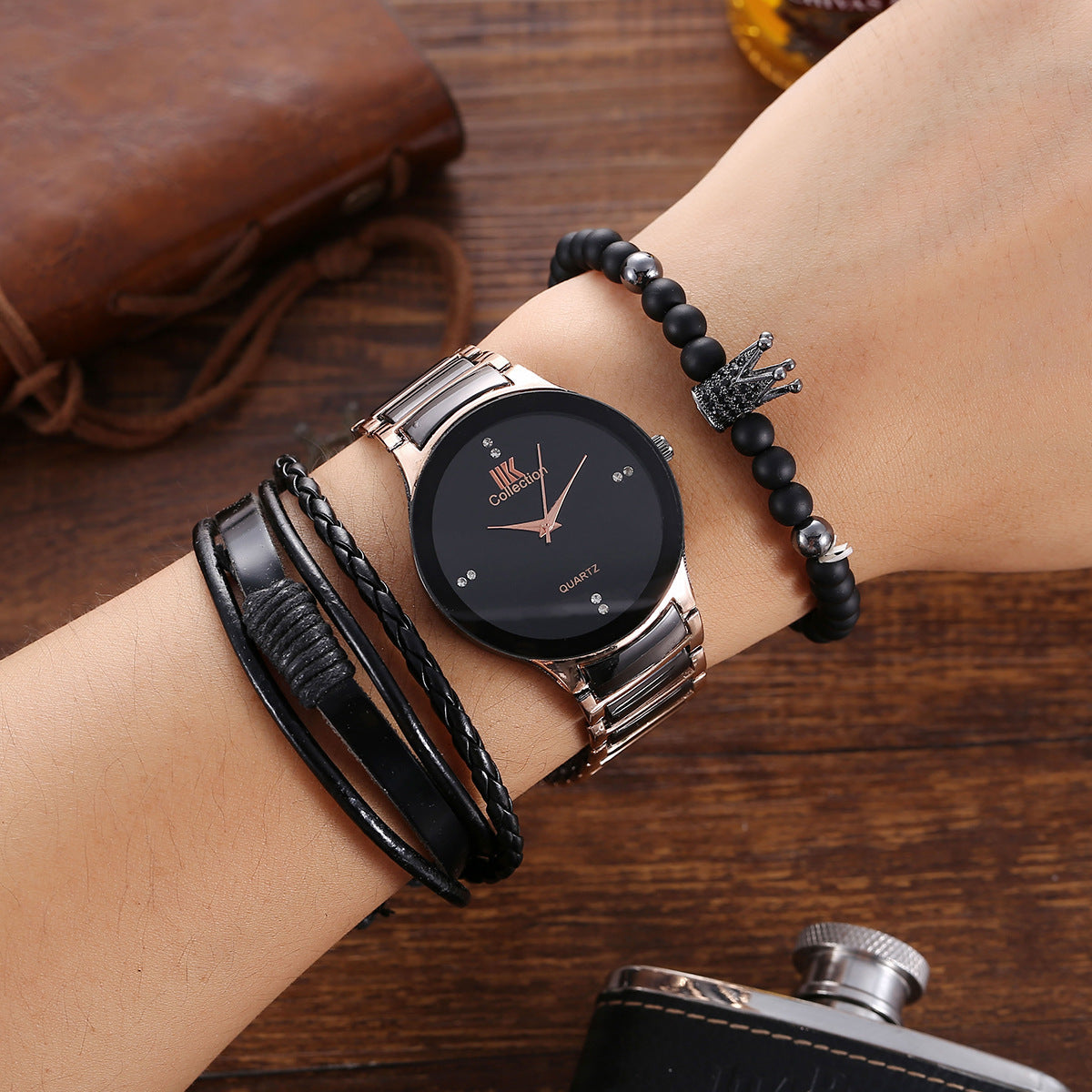 Men's Fashion Trend Business Quartz Watch Set