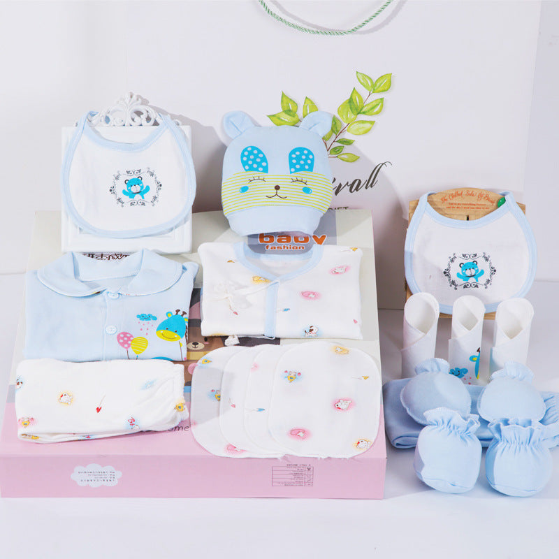 👶 18 Piece Cotton Newborn Clothes Gift Box Set