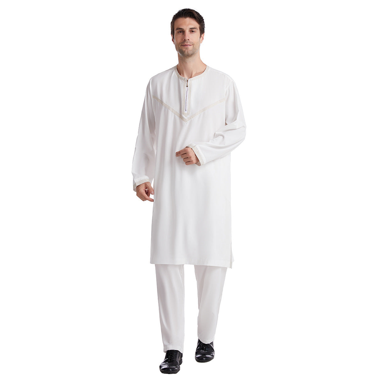 Taye – Ensemble Robe et Pantalon Homme Polyester Brodé