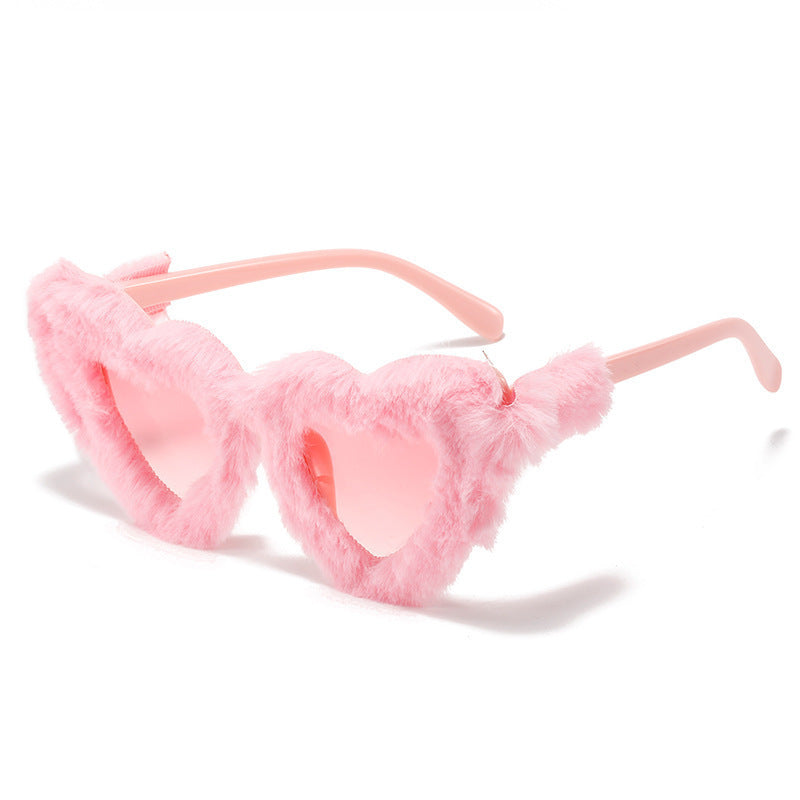 Fashion Plush Love Sunglasses Personality
