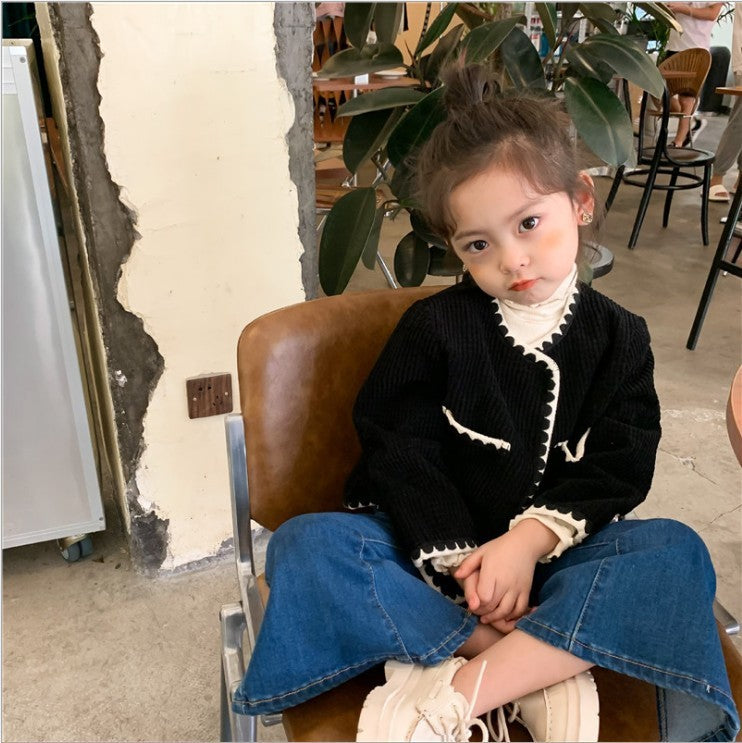 Fashion Little Fragrant Style Girls Jacket