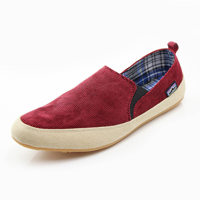 Men's canvas men's shoes breathable low-top casual shoes soft bottom light shoes