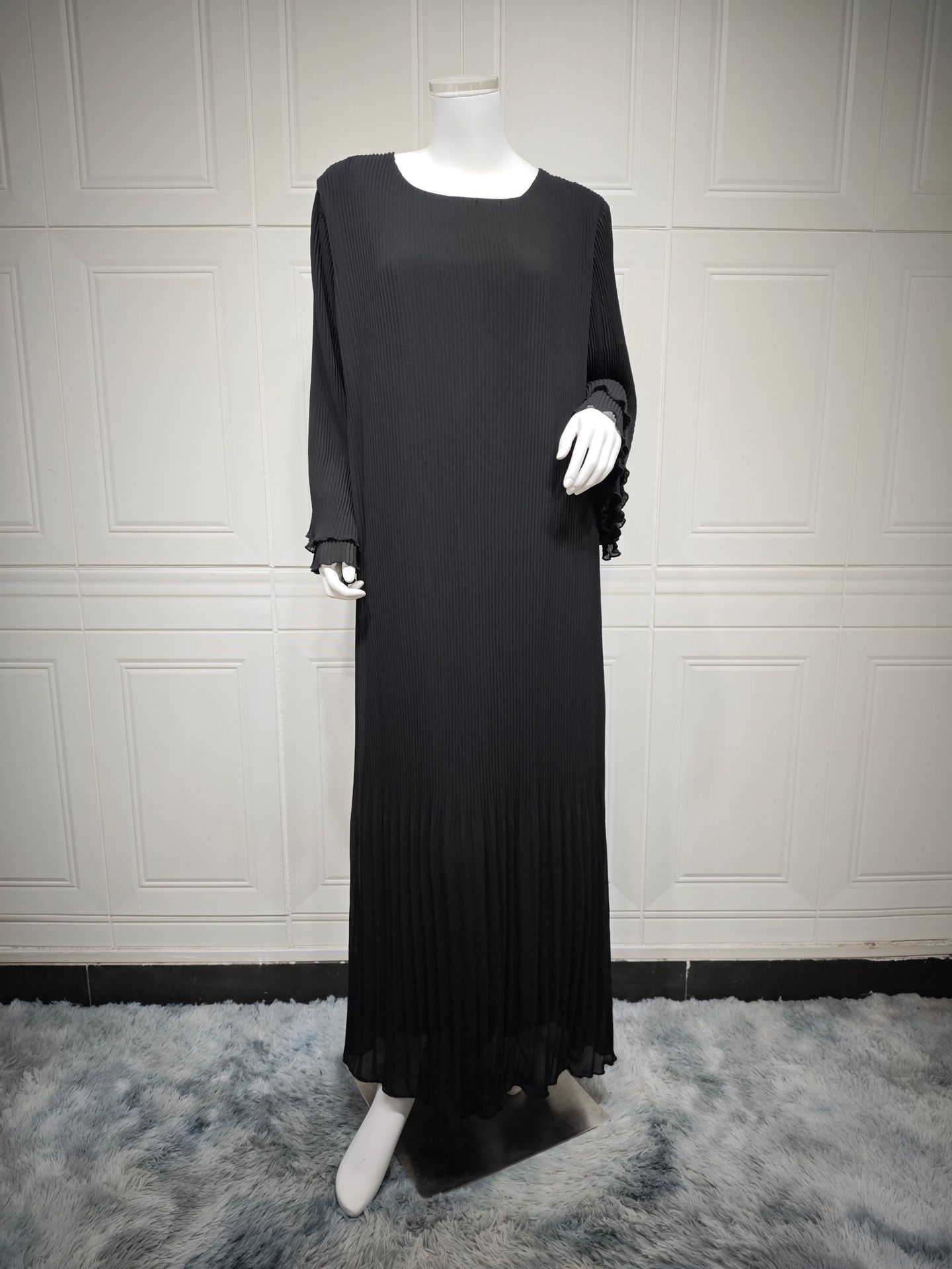 ✨ Minatou Dress – Pleated Chiffon Pullover 🌙