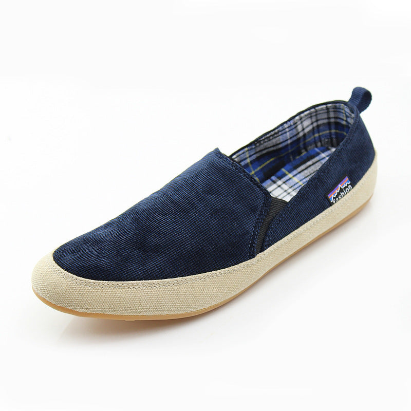 Men's canvas men's shoes breathable low-top casual shoes soft bottom light shoes