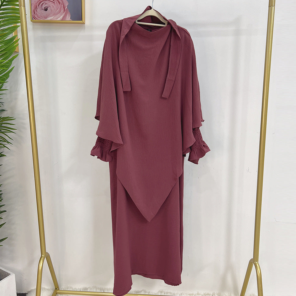 👑 Robe Kaftan Aïssata avec Voile Assorti