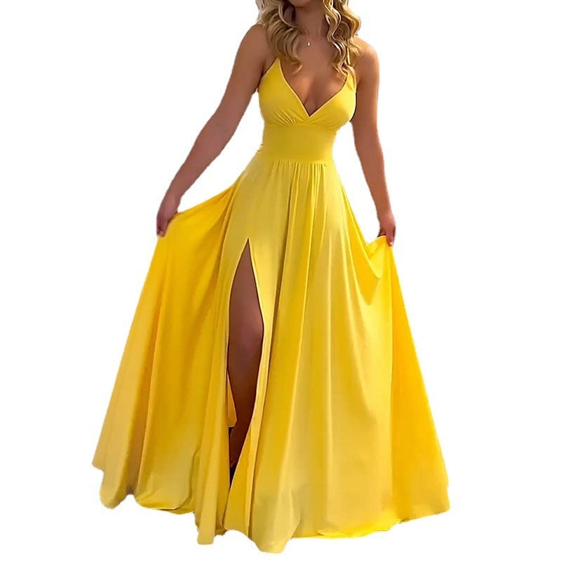 Robe Soleil Nouée – Décolleté & Dos Dénudé