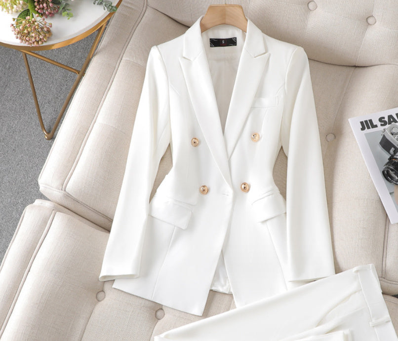 Power Chic – Tailleur Femme à Pantalon Évasé