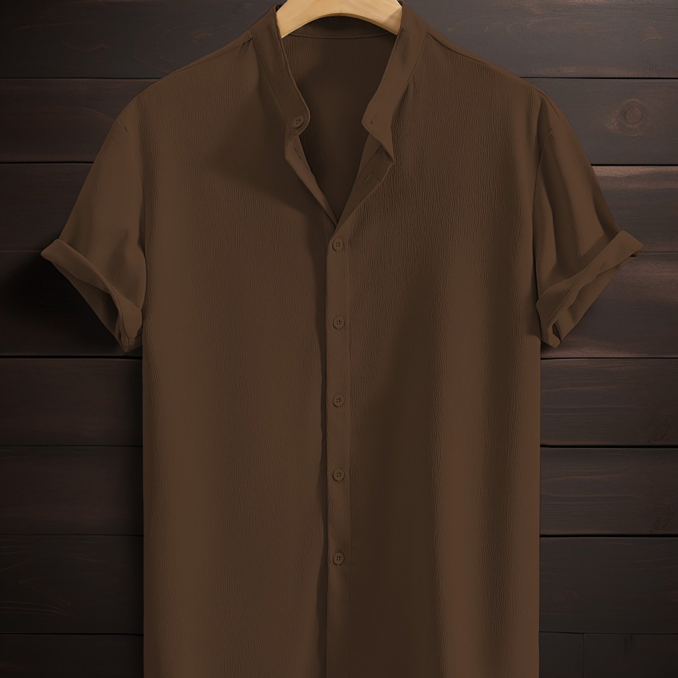 Amadou Breeze – Chemise Homme Casual Respirante Col Montant