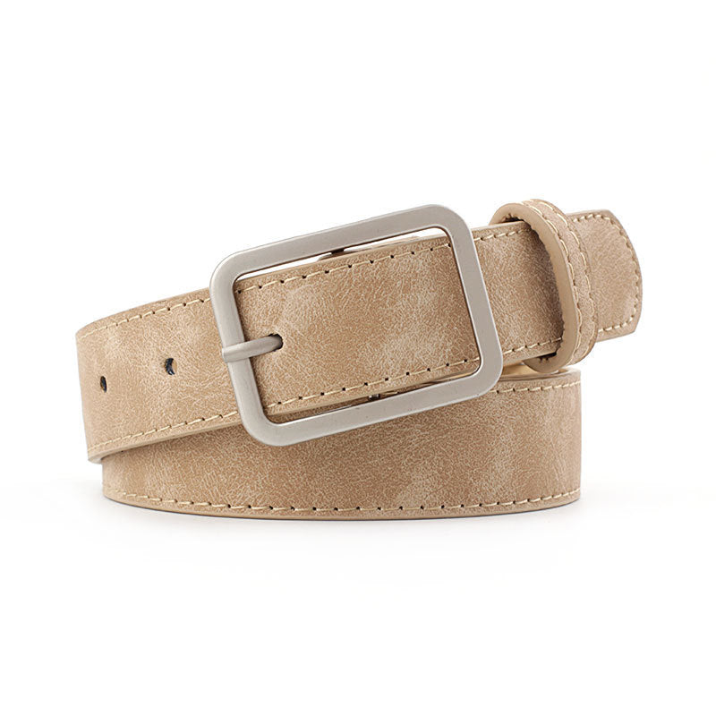 🔲 Ceinture Tendance à Boucle Carrée – Look Minimaliste & Stylé