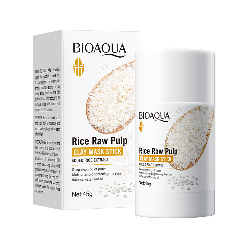 🌿 Bioaqua – Masque Stick Purifiant Riz & Argile Anti-Acné