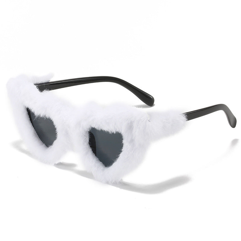 Fashion Plush Love Sunglasses Personality