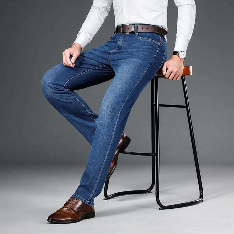 Men's Fashion Personality Spring Jeans Loose Straight
