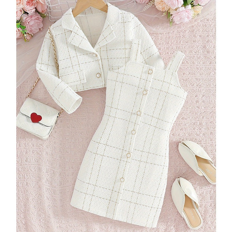 European Classic Style Baby Girls' Sling Suit