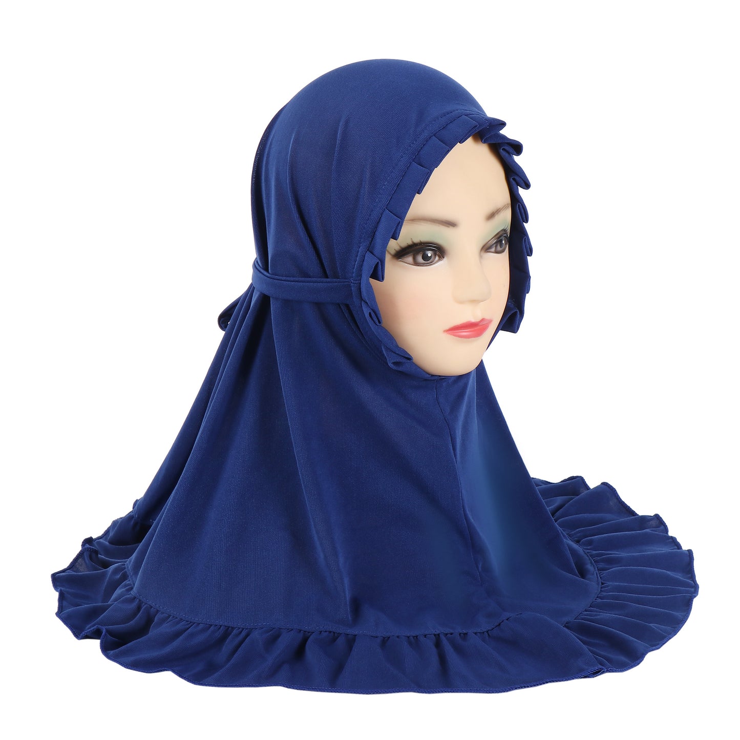 Girls Fashion Personality Pure Color Ruffles Headscarf