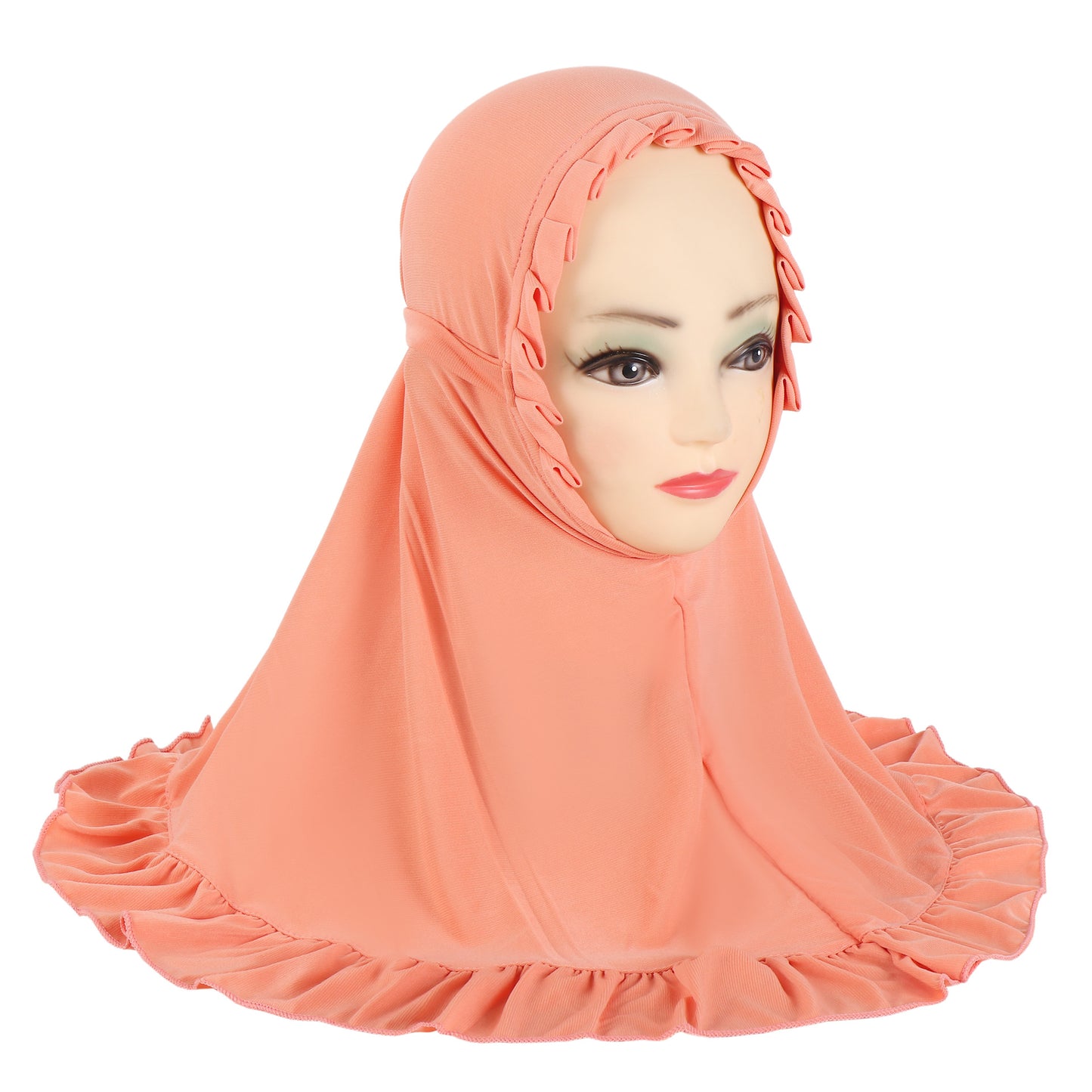 Girls Fashion Personality Pure Color Ruffles Headscarf