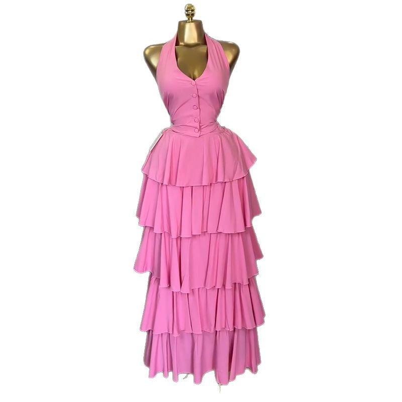 💖 Biba – Ensemble Évasé Glamour & Haut Dos Nu