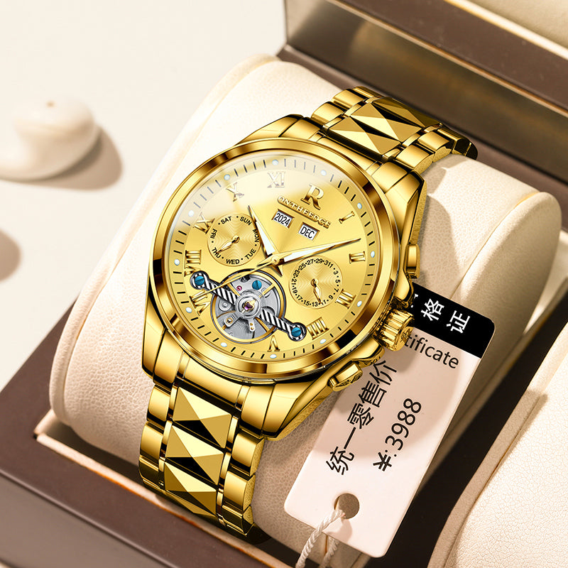 ⌚ KÉBA – Montre Automatique Prestige Homme Or & Acier 💼✨