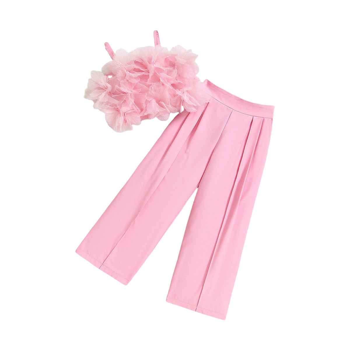 🌸Top Fleur 3D & Pantalon (2 Pièces)