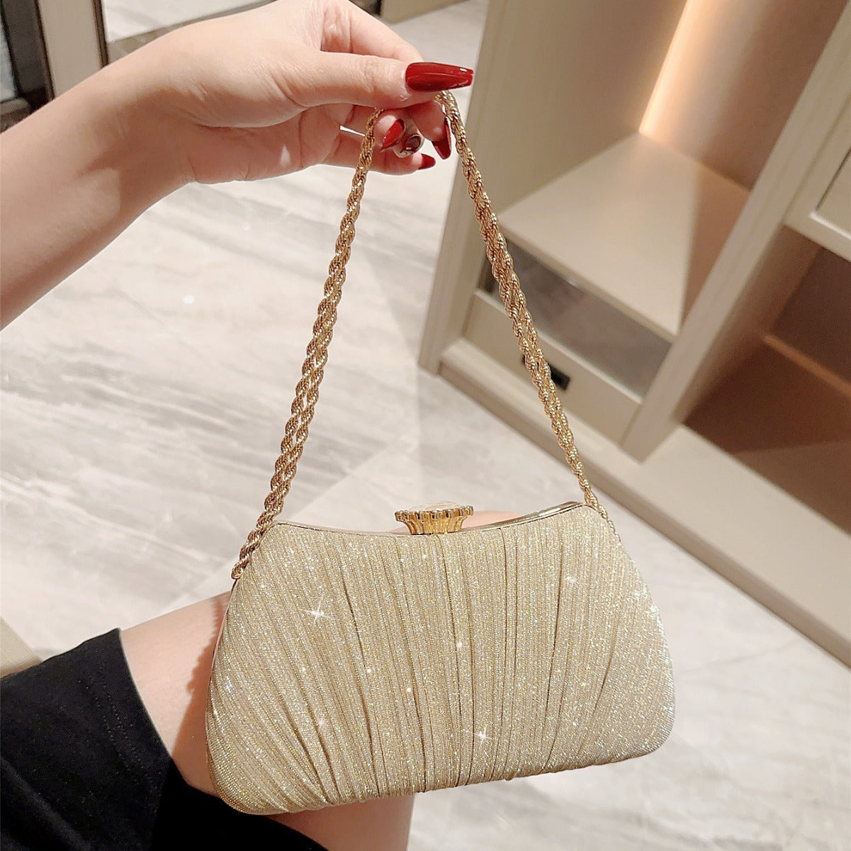 Golden Fold Clutch