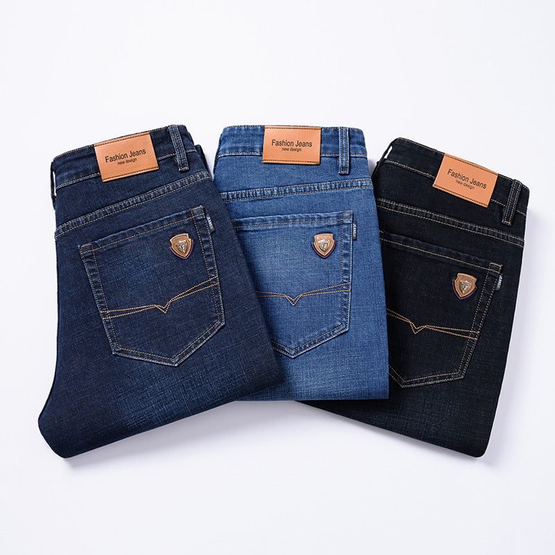 Men's Fashion Personality Spring Jeans Loose Straight