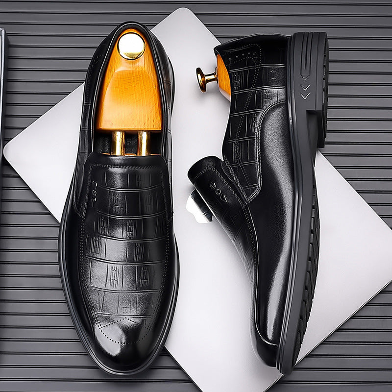 Business Genuine Leather Breathable Men's Pointed Toe Shoes