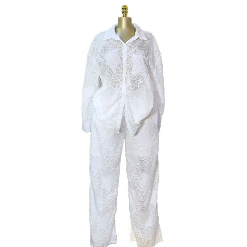 đ Timchou â Ensemble ĂlĂ©gance DĂ©contractĂ©e Chemise & Pantalon