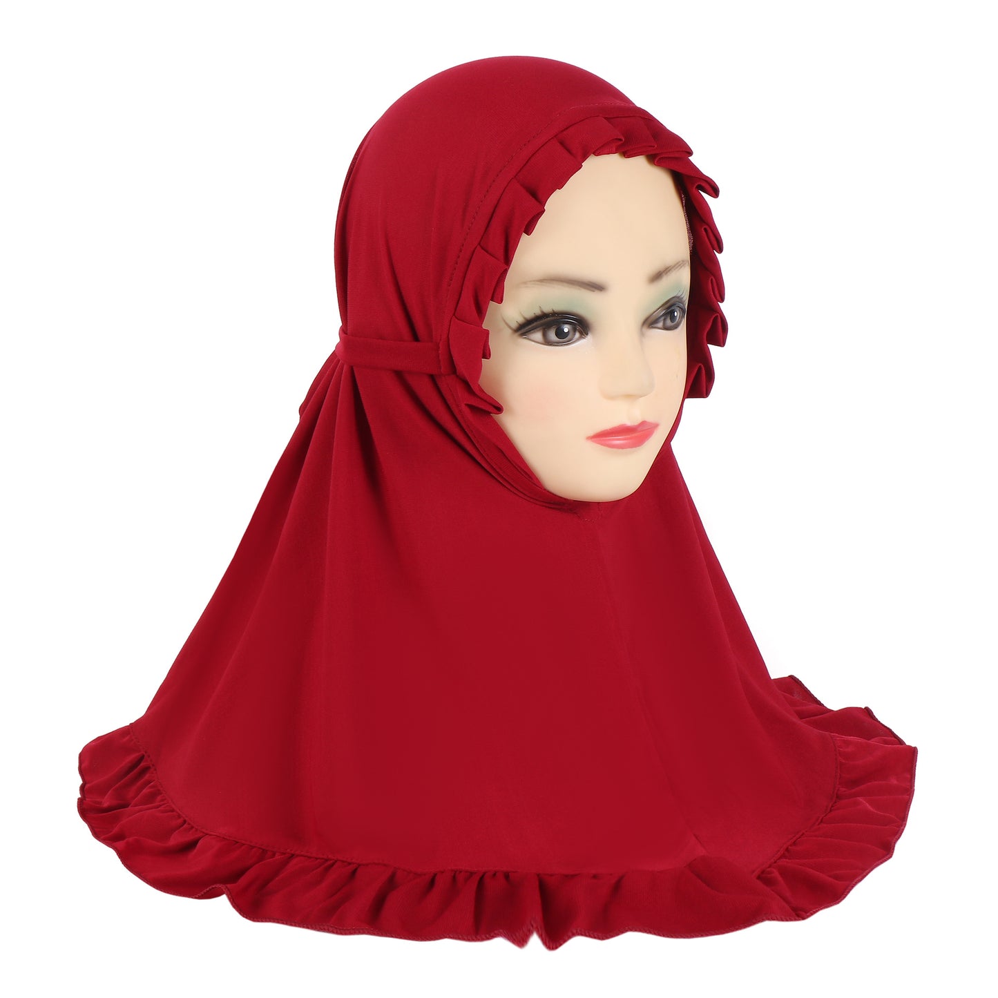 Girls Fashion Personality Pure Color Ruffles Headscarf