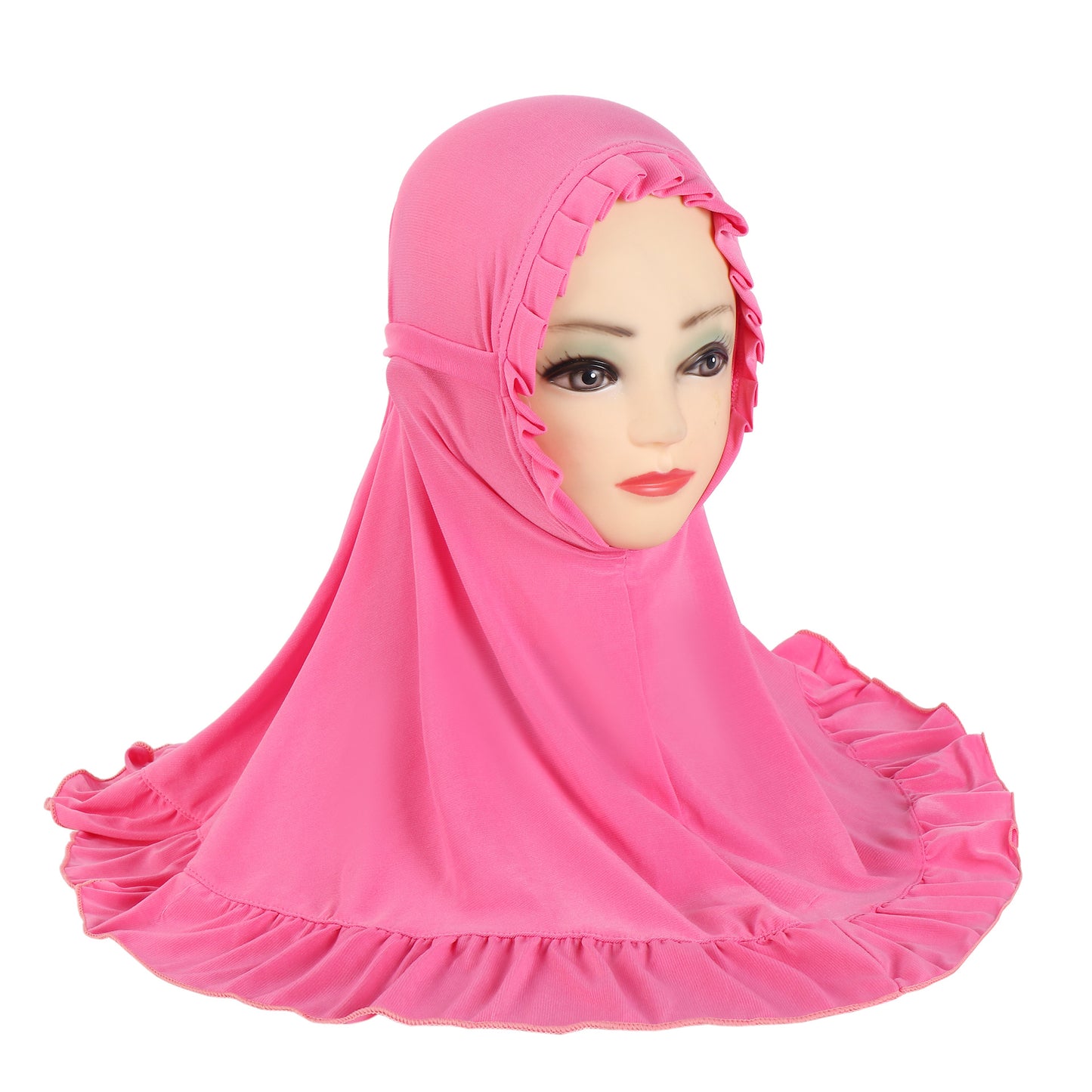Girls Fashion Personality Pure Color Ruffles Headscarf