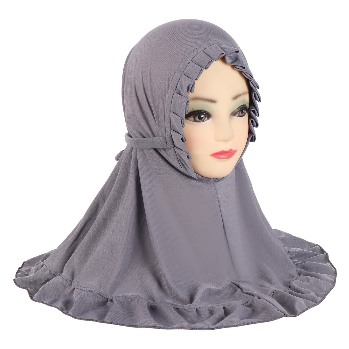 Girls Fashion Personality Pure Color Ruffles Headscarf